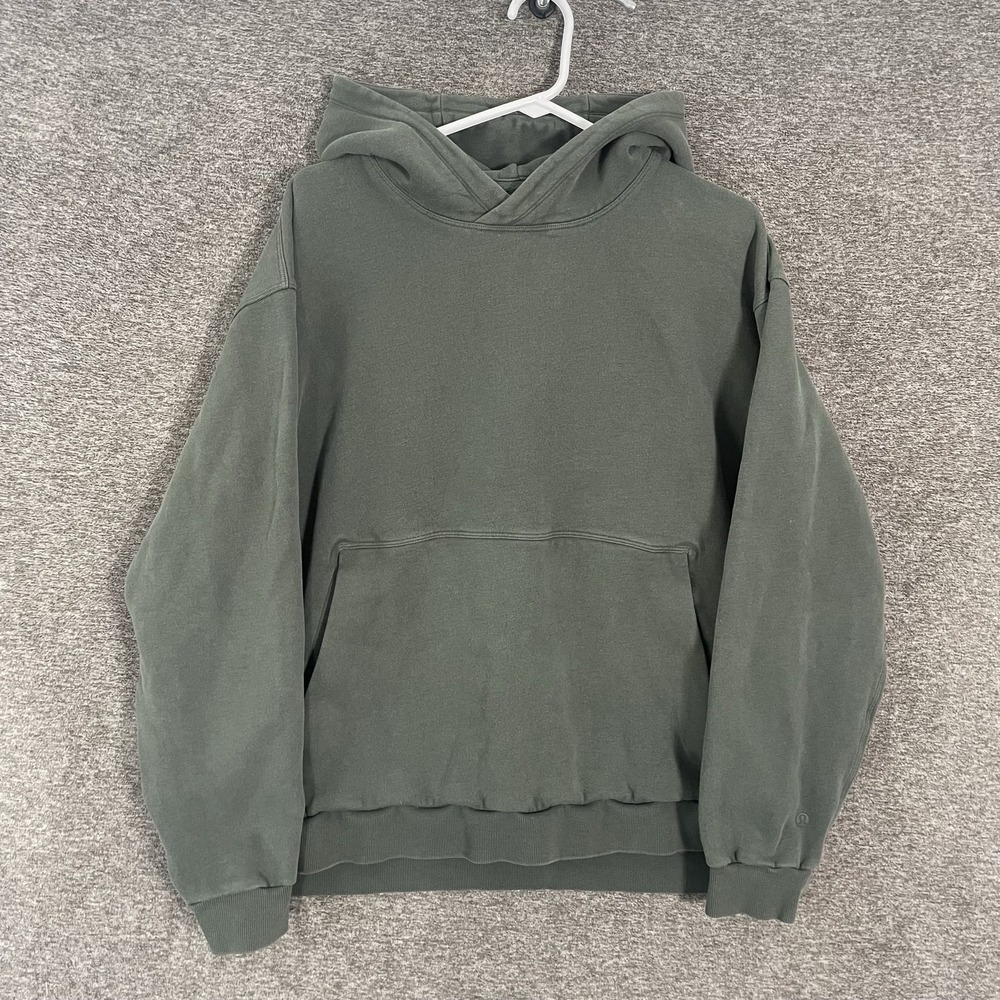 Lululemon Mens XL Green Steady State Pullover Sweatshirt Hoodie Athleisure